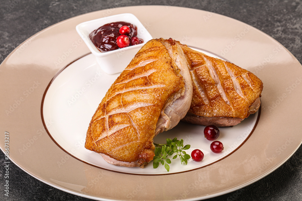 Roasted duck breast with sauce Roasted duck breast with sauce