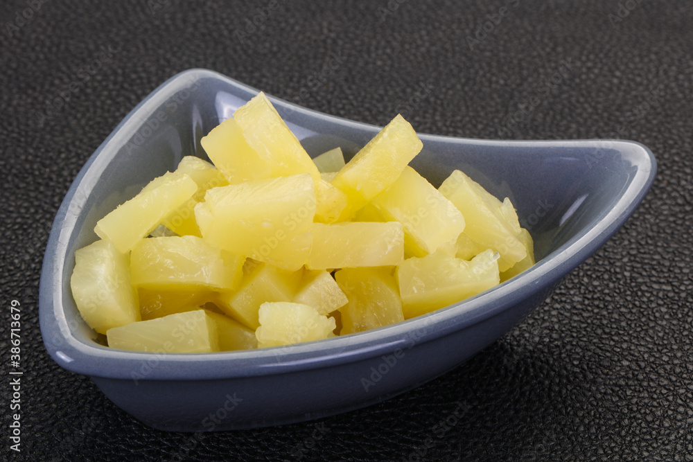 Marinated pineapple pieces Marinated pineapple pieces