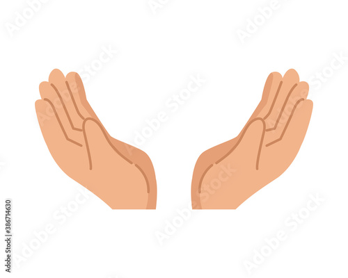 hands human receiving isolated icon