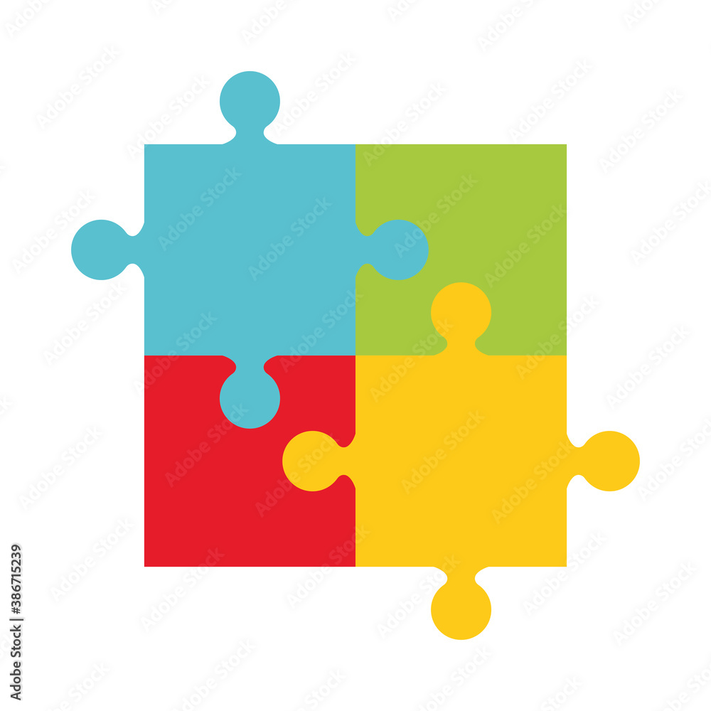 puzzle game pieces isolated icon puzzle game pieces isolated icon
