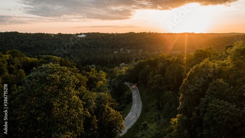 sunset in the mountains