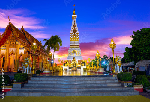 Wat Phra That Phanom Woramahawihan The old temple was prosperous in the Nakhon Phanom Province,Thailand.
