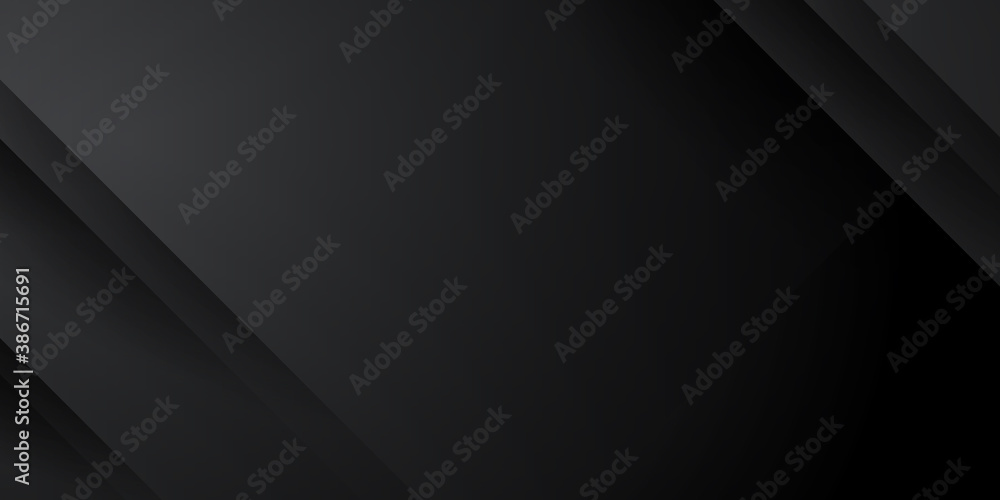 Elegant shiny black abstract background with light and 3D shadow layers