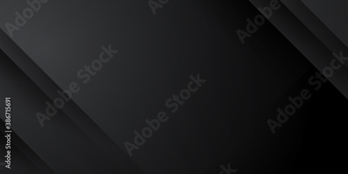 Elegant shiny black abstract background with light and 3D shadow layers