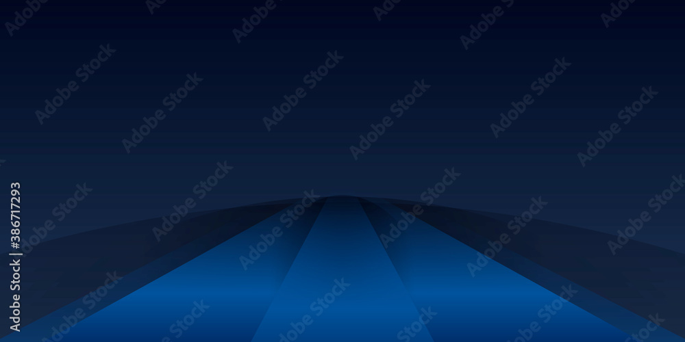 Dark blue abstract presentation background. Digital image of light rays, stripes lines with blue light, speed and motion blur over dark blue background 