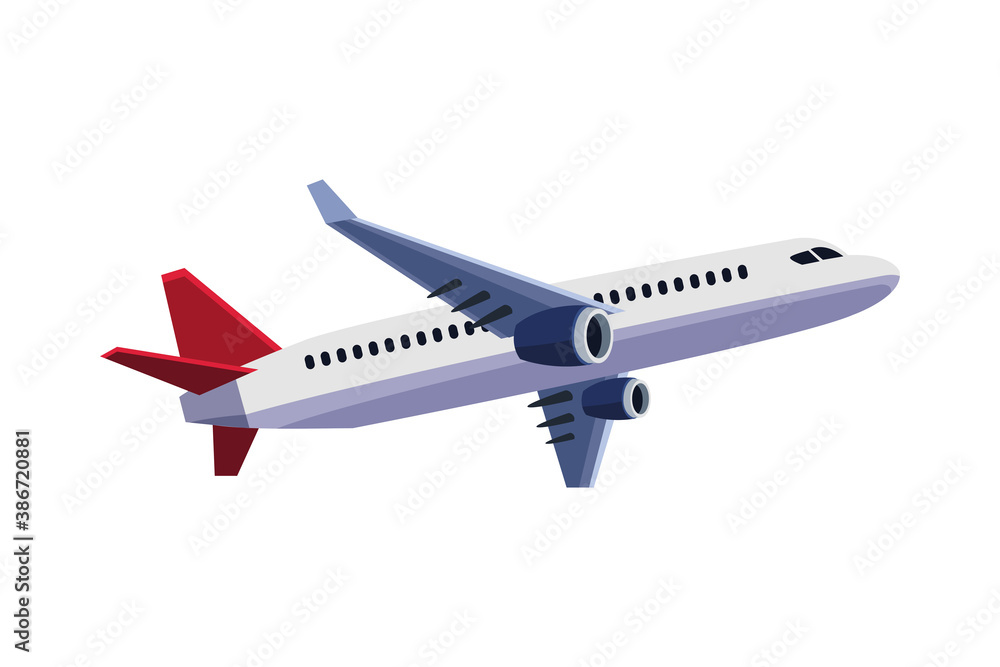airplane flying travel isolated icon