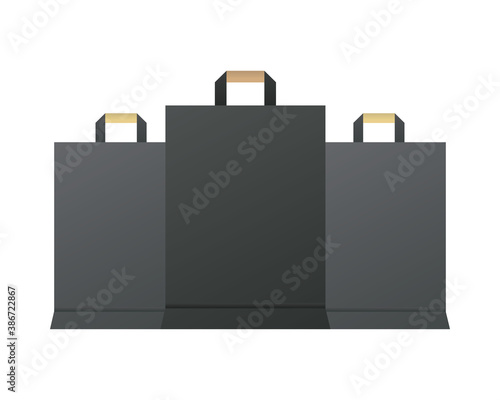 shopping bags mockup brand icons