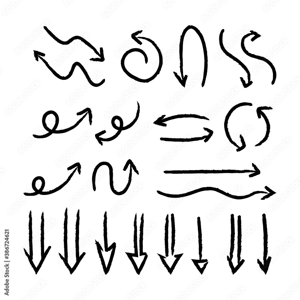 Arrow doodles vector collection. Set of Hand drawn vector arrows. Arrow doodles vector collection. Set of Hand drawn vector arrows.