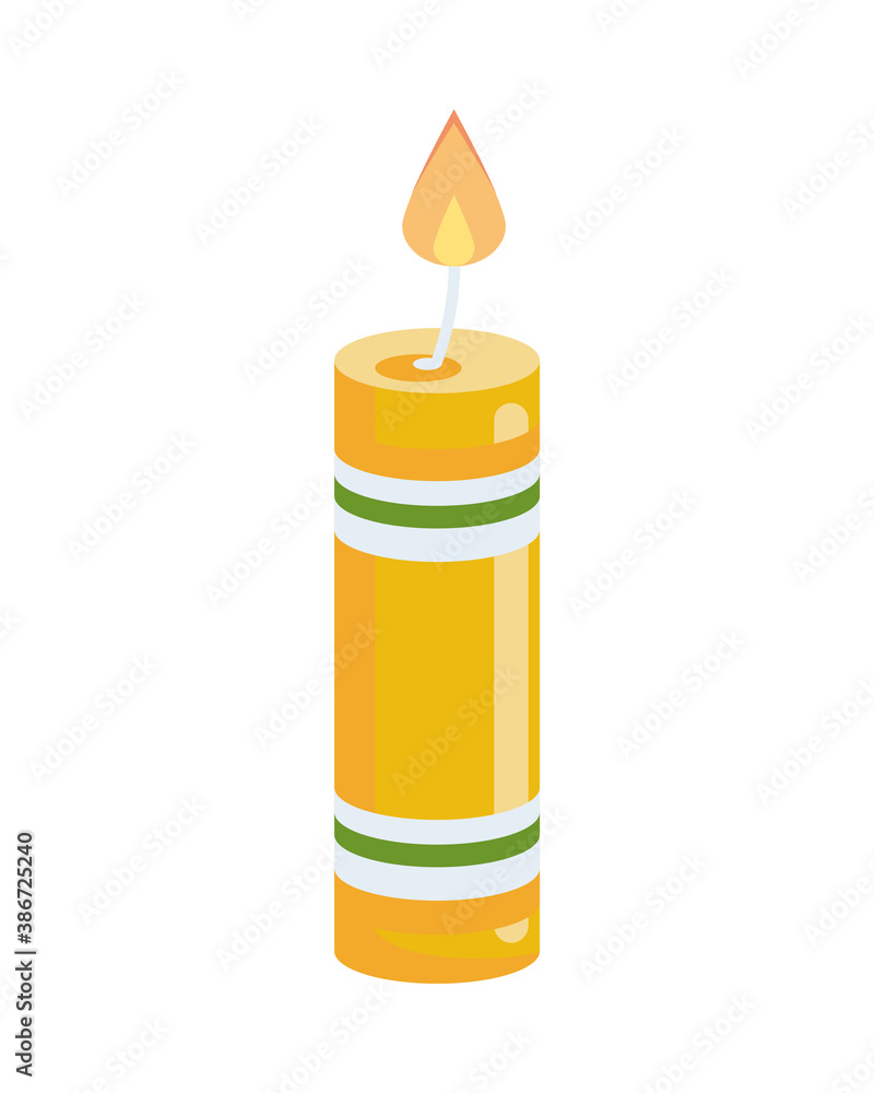hindu religion candle yellow icon hindu religion candle yellow icon
