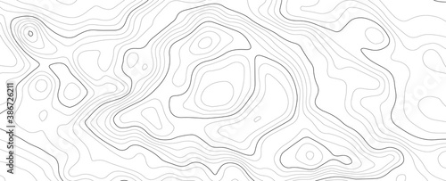 Topographic map contour background. Contour map vector. Map line of topography. Vector abstract topographic map concept with space for your copy. Wavy banners. Color geometric form