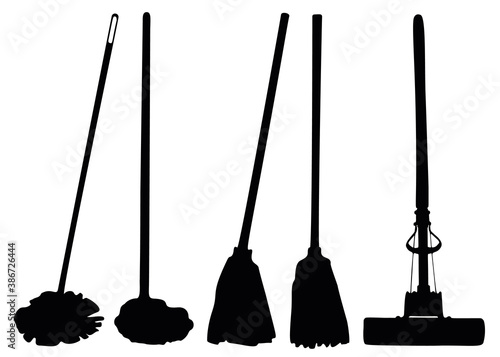 Floor mops included.