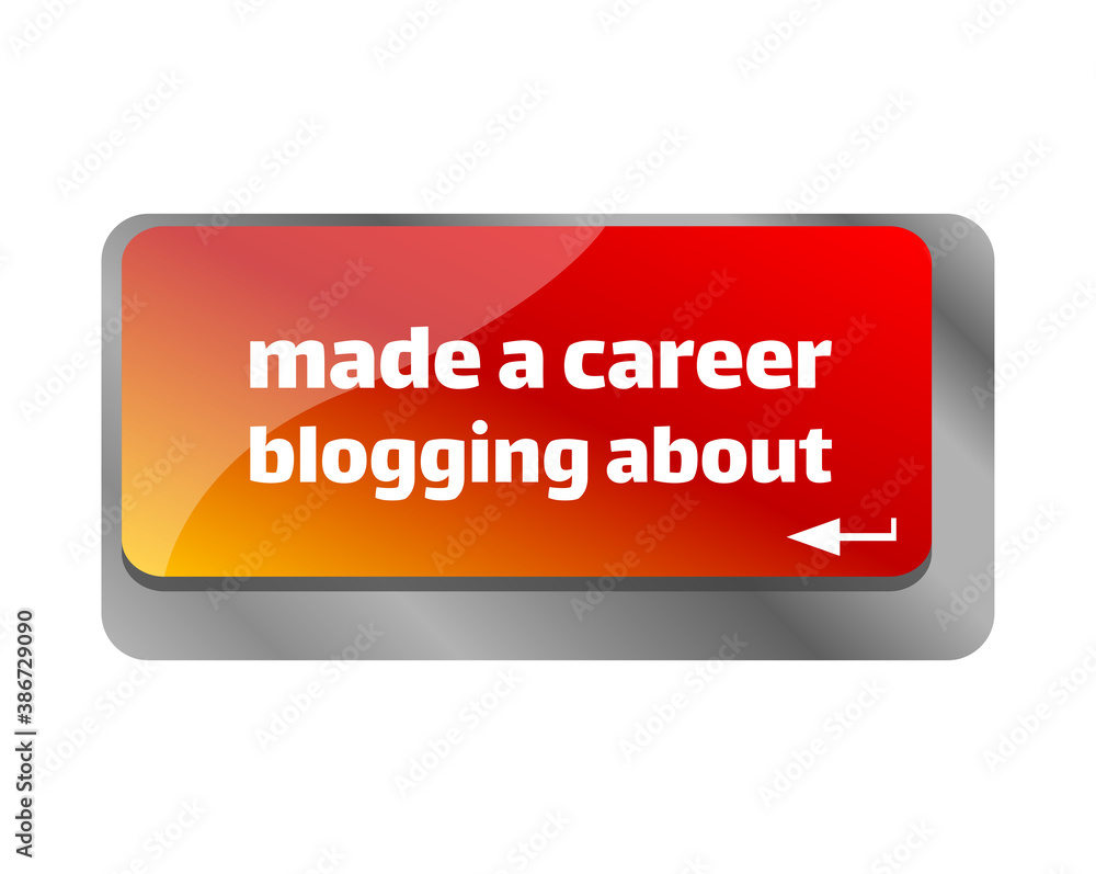 Made a career blogging about . Close up of keyboard, enter computer key. Made a career blogging about . Close up of keyboard, enter computer key.