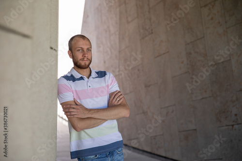 Portrait of man with a beard. Russian guy © fasli