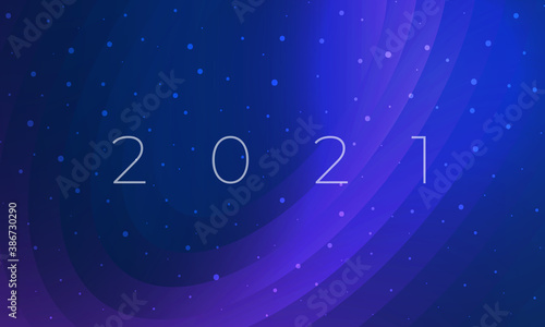 2021 New Year and Christmas dark violet wallpaper and modern business background illustration with stylish color lines and snowfall. Luxury Premium and Rich purple color abstract background with snow