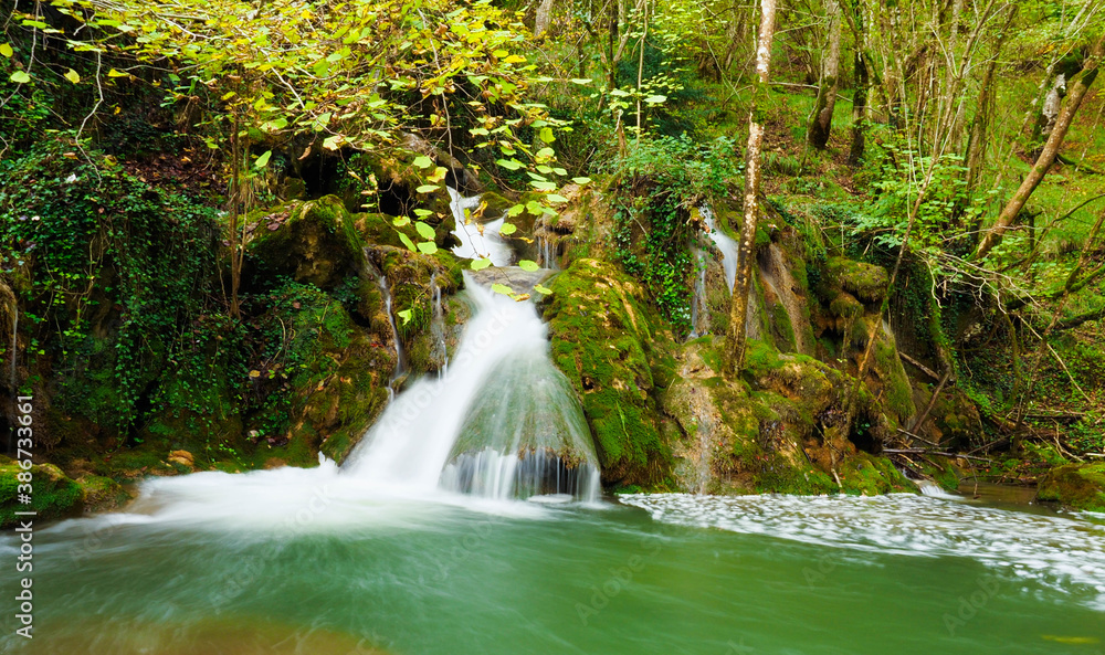 Waterfall in the forest of Andoin Waterfall in the forest of Andoin