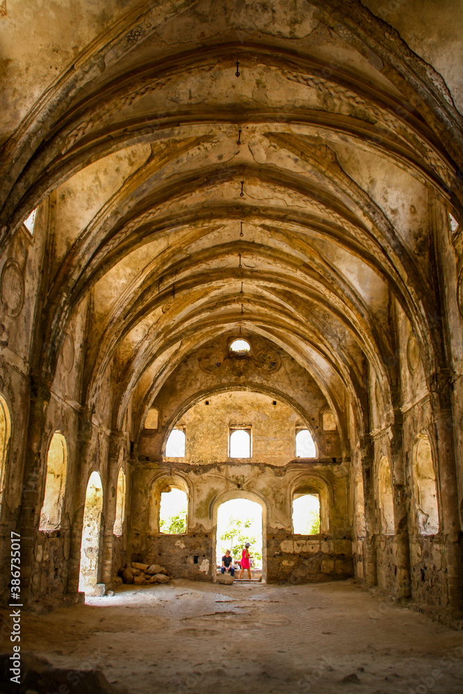 Interior of the High Church in Kayakoy (Karmylassos) from 17th Century Fethiye, Turkey