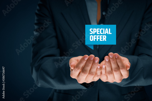 Photos Special offer business model and marketing concept