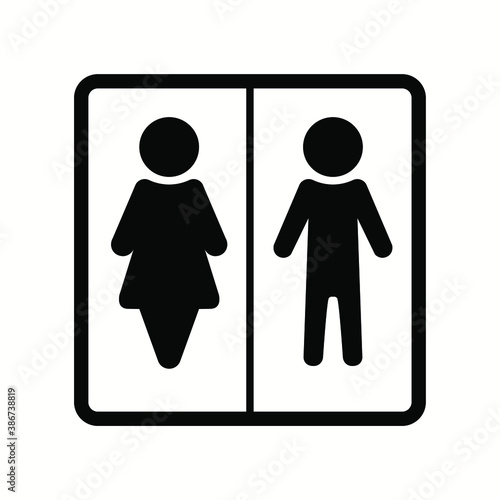 The Icon Of The Toilet. Men's, women's, for persons with Disabilities. Bathroom vector. Illustration of the Wc symbol. Vector graphics isolated on a white background.