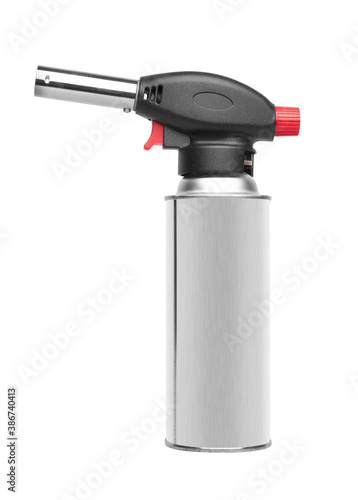 Gas can with manual torch burner (blowtorch) photo