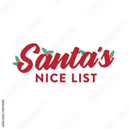 Santa's Nice List, Nice or Naughty, Christmas List, Vector Illustration Background