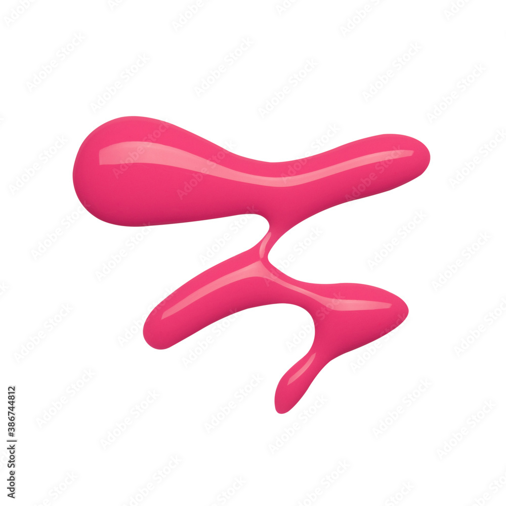Blot of pink nail polish isolated on white Blot of pink nail polish isolated on white