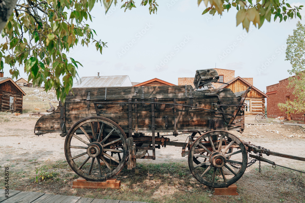 Old wagon, abandoned in the ghost town of South Park City (Fairplay) Colorado