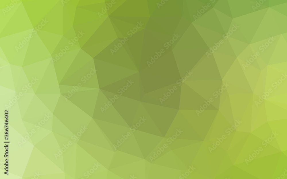 Fototapeta premium Light Green, Yellow vector polygonal background.
