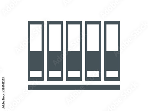 shelf with folders icon vector illustration eps10
