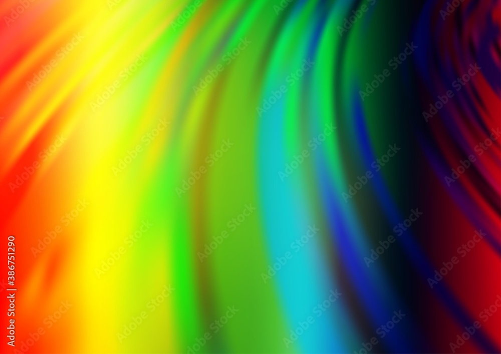 Obraz premium Light Multicolor, Rainbow vector blurred shine abstract background.