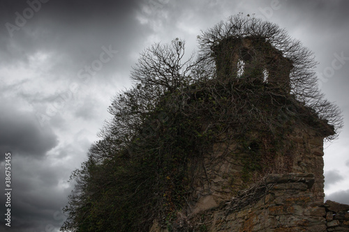 An old abandoned hermitage with a frightening look