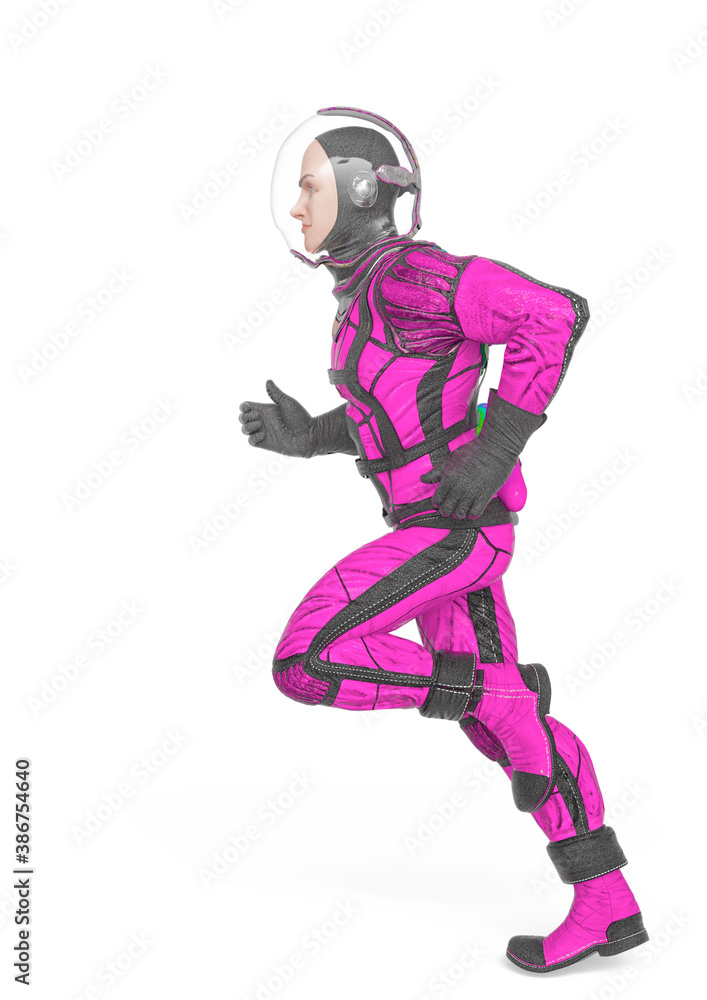 retro space astronaut is running retro space astronaut is running