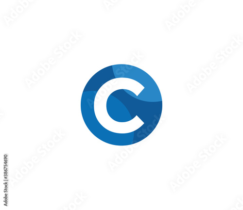 Free Download C Alphabet Circle Logo Design Concept - GFXLoad