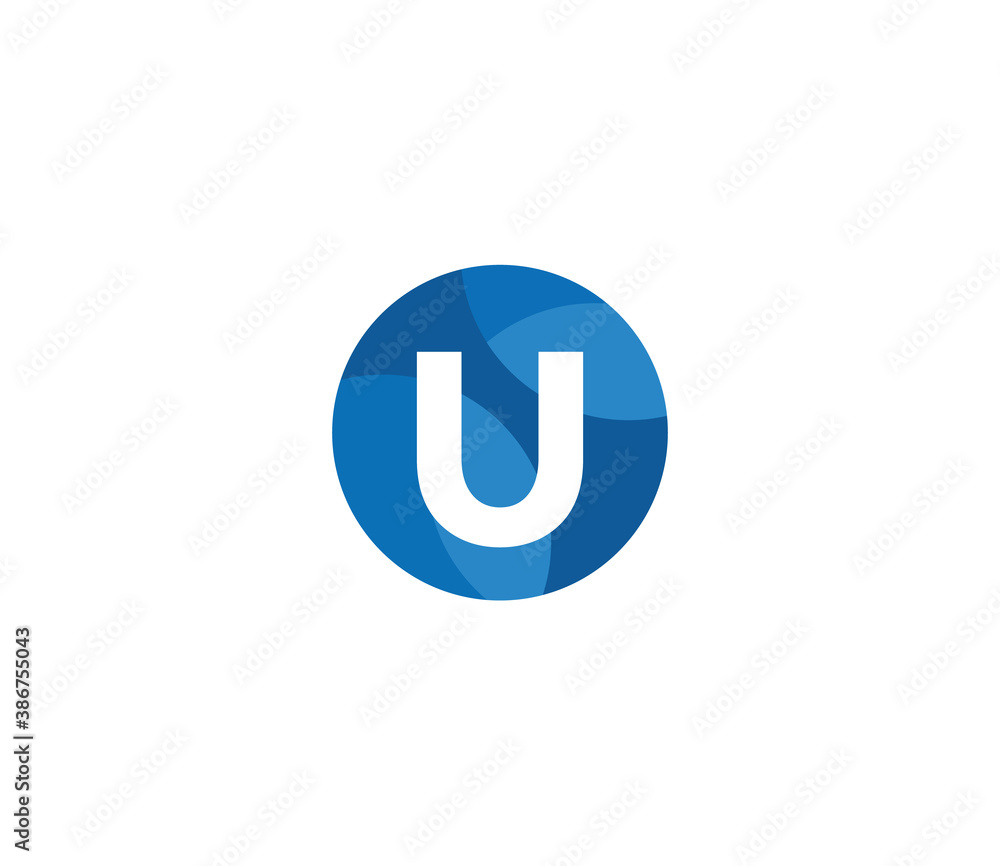 U Alphabet Circle Logo Design Concept U Alphabet Circle Logo Design Concept