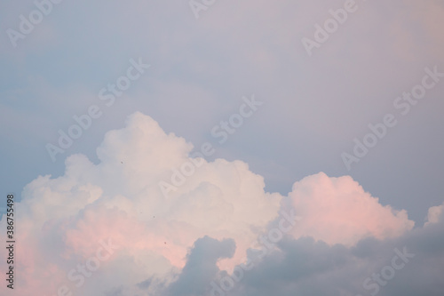 Beautiful textured sky with clouds at sunset