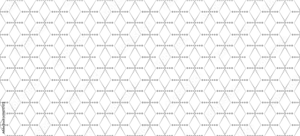 Abstract geometric tile pattern. Seamless backdrop with dotted line rhombus ornament in geometric retro style Abstract geometric tile pattern. Seamless backdrop with dotted line rhombus ornament in geometric retro style