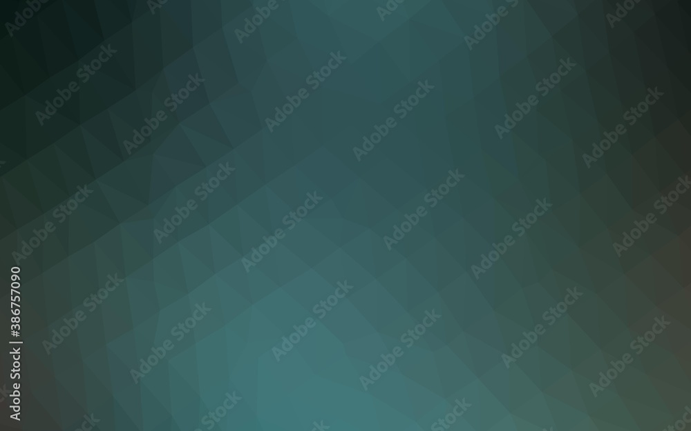 Fototapeta premium Dark Blue, Green vector polygon abstract layout.