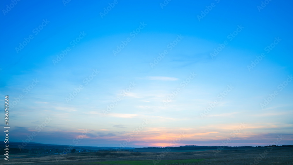 Beautiful textured sky with clouds at sunset