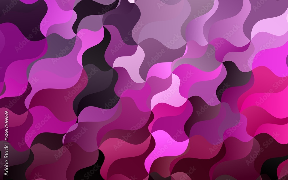 Light Pink vector pattern with bent ribbons.