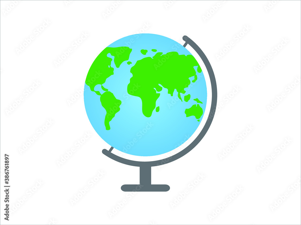 globe on white background