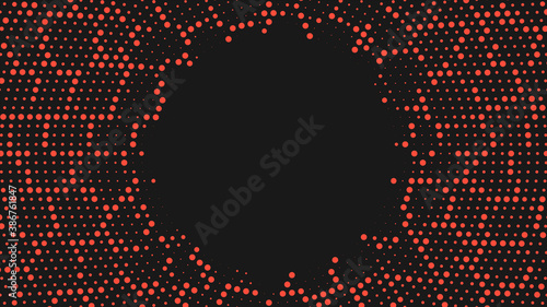 Abstract radial halftone background. Vector illustration.