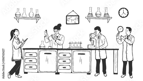 Scientist at research laboratory