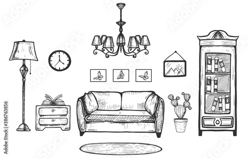 Cozy home living room interior