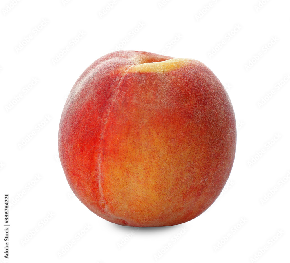 Delicious ripe juicy peach isolated on white Delicious ripe juicy peach isolated on white