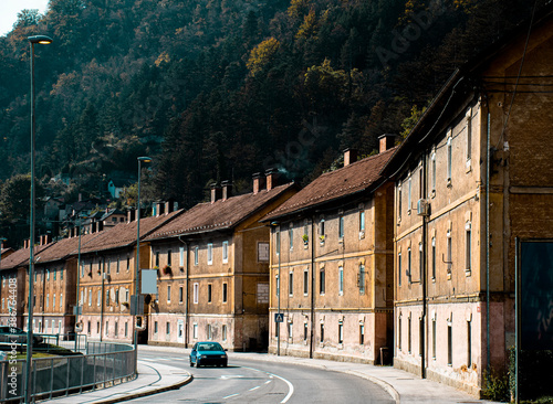 Houses in Trbovlje, Zasavje region, Slovenia.