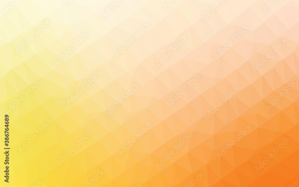 Light Yellow, Orange vector polygonal pattern. Light Yellow, Orange vector polygonal pattern.