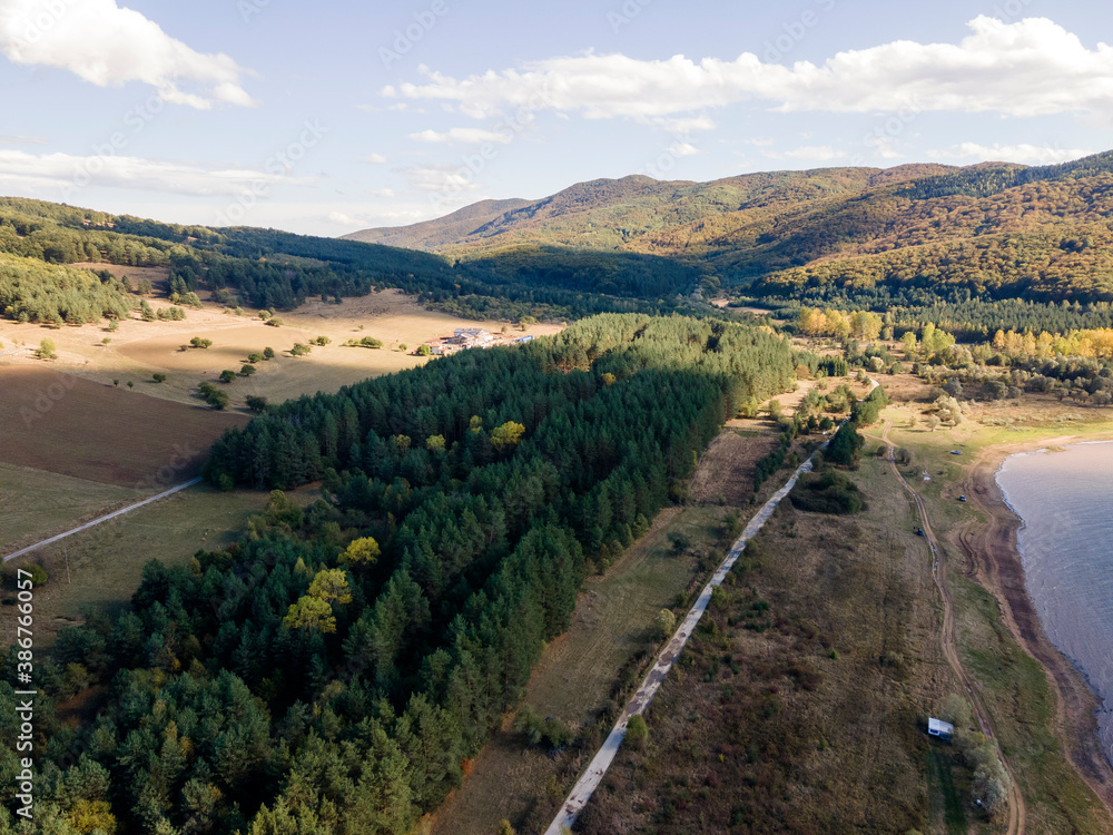 Fototapeta premium Iskar Reservoir near city of Sofia, Bulgaria