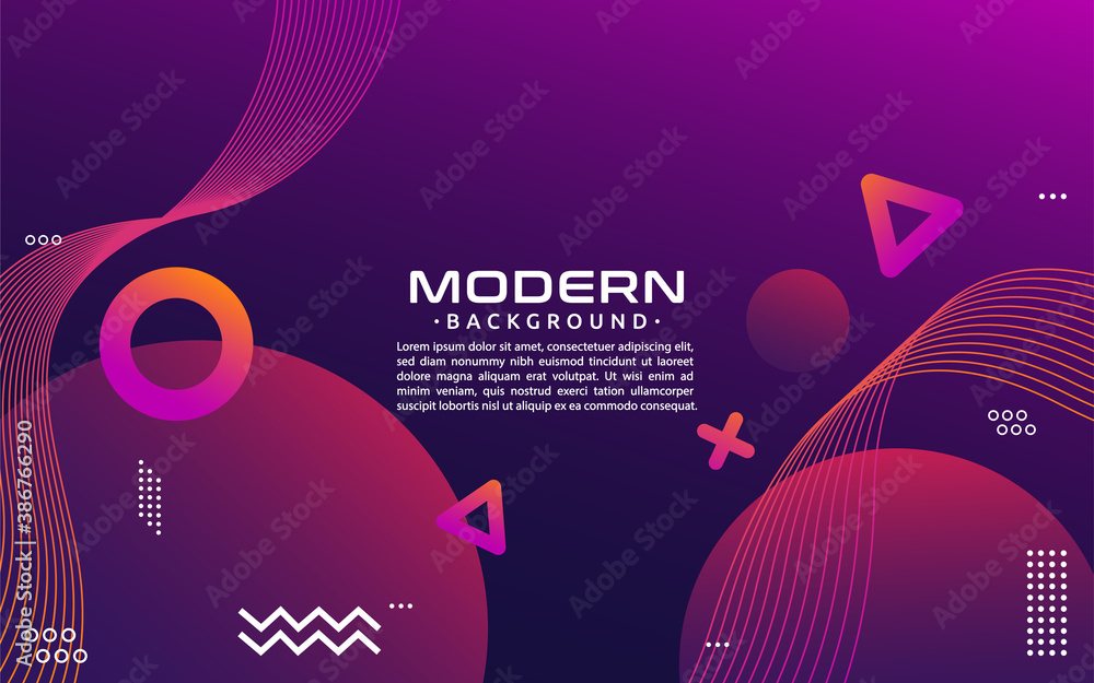 Abstract purple background with geometric shape element.