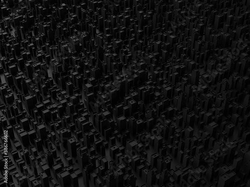 Abstract black urban city environment background