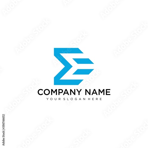 Free Download Letter E line logo design. Linear creative minimal monochrome monogram symbol. Universal elegant vector sign design. Premium business logotype. Graphic alphabet symbol for corporate business identity - GFXLoad