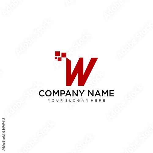 Letter W line logo design. Linear creative minimal monochrome monogram symbol. Universal elegant vector sign design. Premium business logotype. Graphic alphabet symbol for corporate business identity